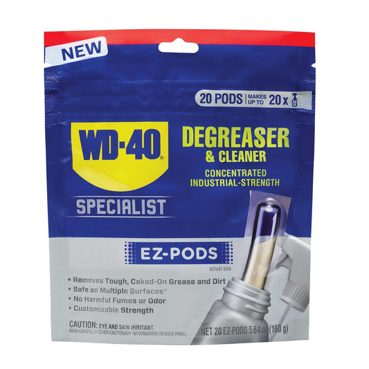 Maximize Efficiency with 20-Pack WD-40 Specialist Degreaser & Cleaner EZ-PODS - Multi-Surface, Custom Strength
