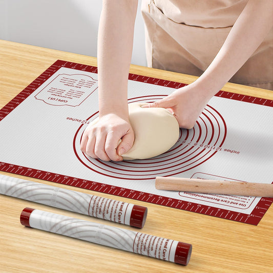 Non-Stick Silicone Baking Mat 26 x 16 Inch, Extra Large for Pastry, Cookies, Bread Dough - Nonslip and Heat Resistant