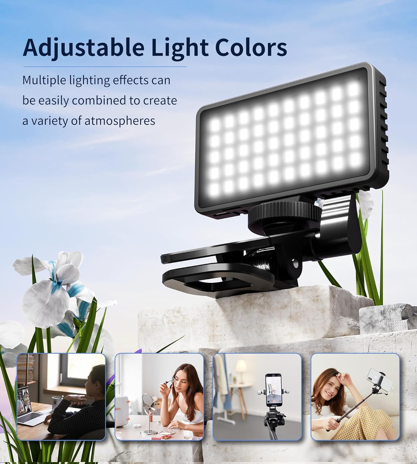 Boost Your Selfie Game with a 50 LED Phone Light for iPhones, Cameras, & More