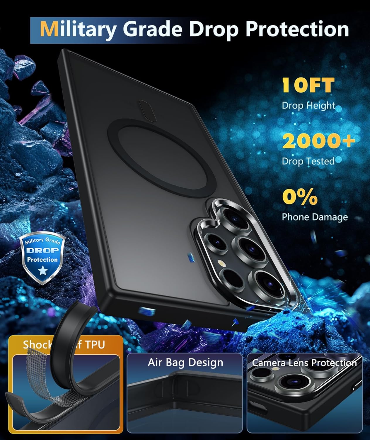 Samsung Galaxy S24 Ultra Case: Slim, Shockproof & Magnetic with Enhanced Protection