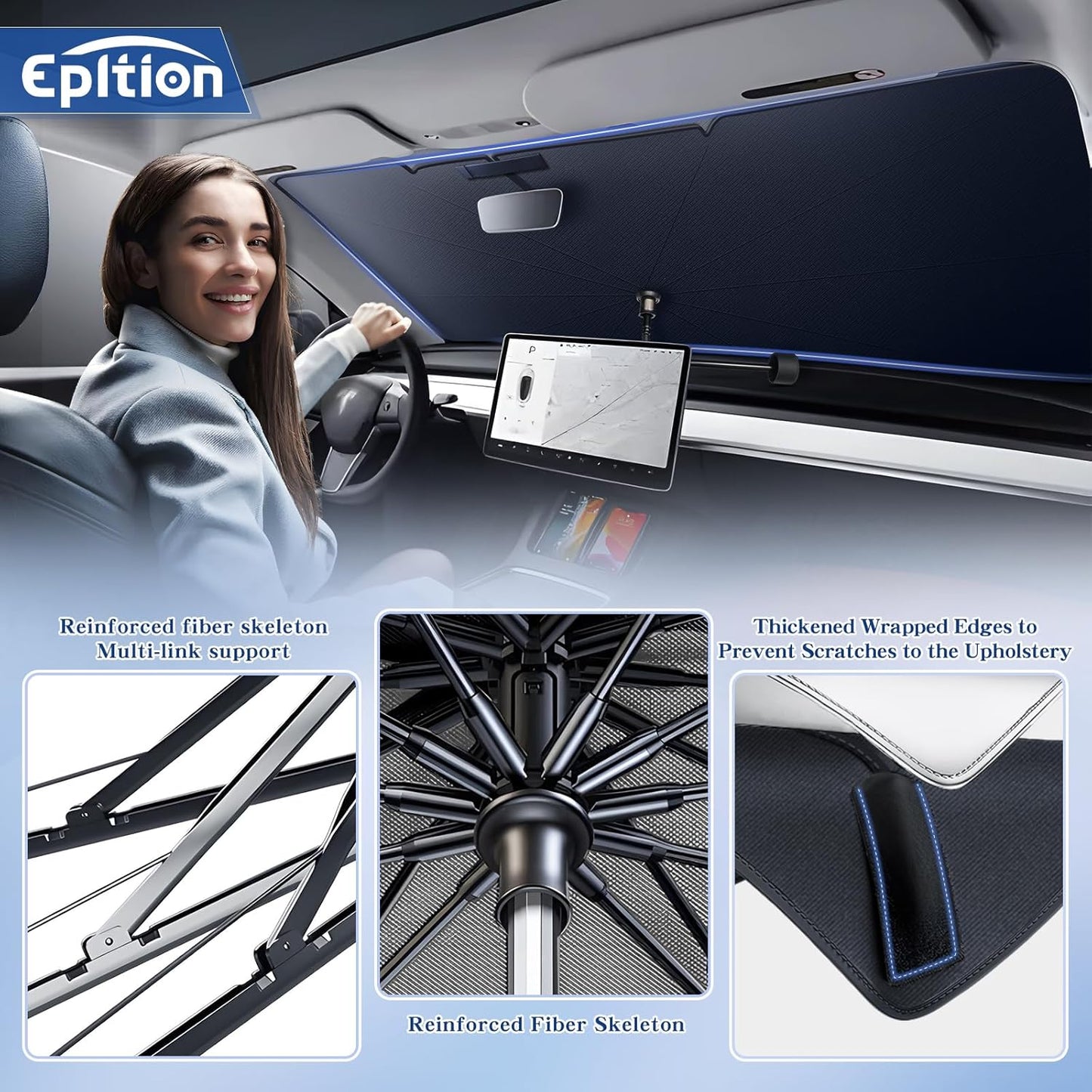 Protect Your Car Interior with a 6-Layer Titanium UV Shield Sunshade Umbrella