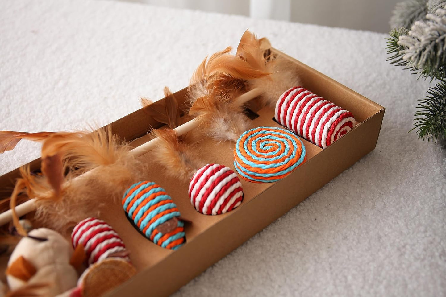 Interactive 7-Piece Cat Toy Set: Engage Your Indoor Cat with Variety