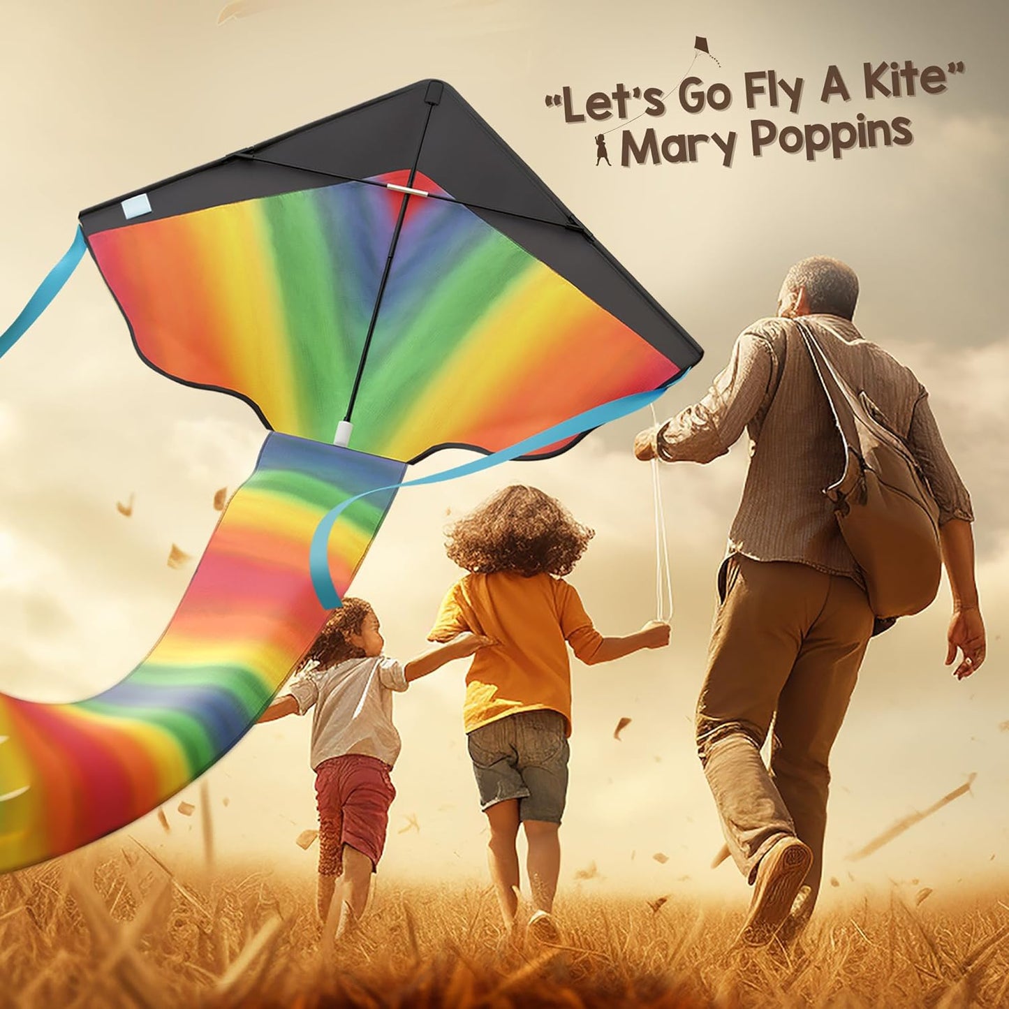 Fly High with Our Easy-to-Use Rainbow Kite for All Ages – Perfect for Beach and Outdoor Fun