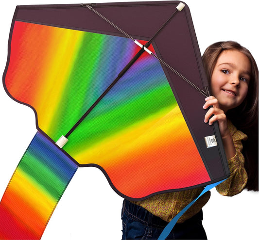 Fly High with Our Easy-to-Use Rainbow Kite for All Ages – Perfect for Beach and Outdoor Fun
