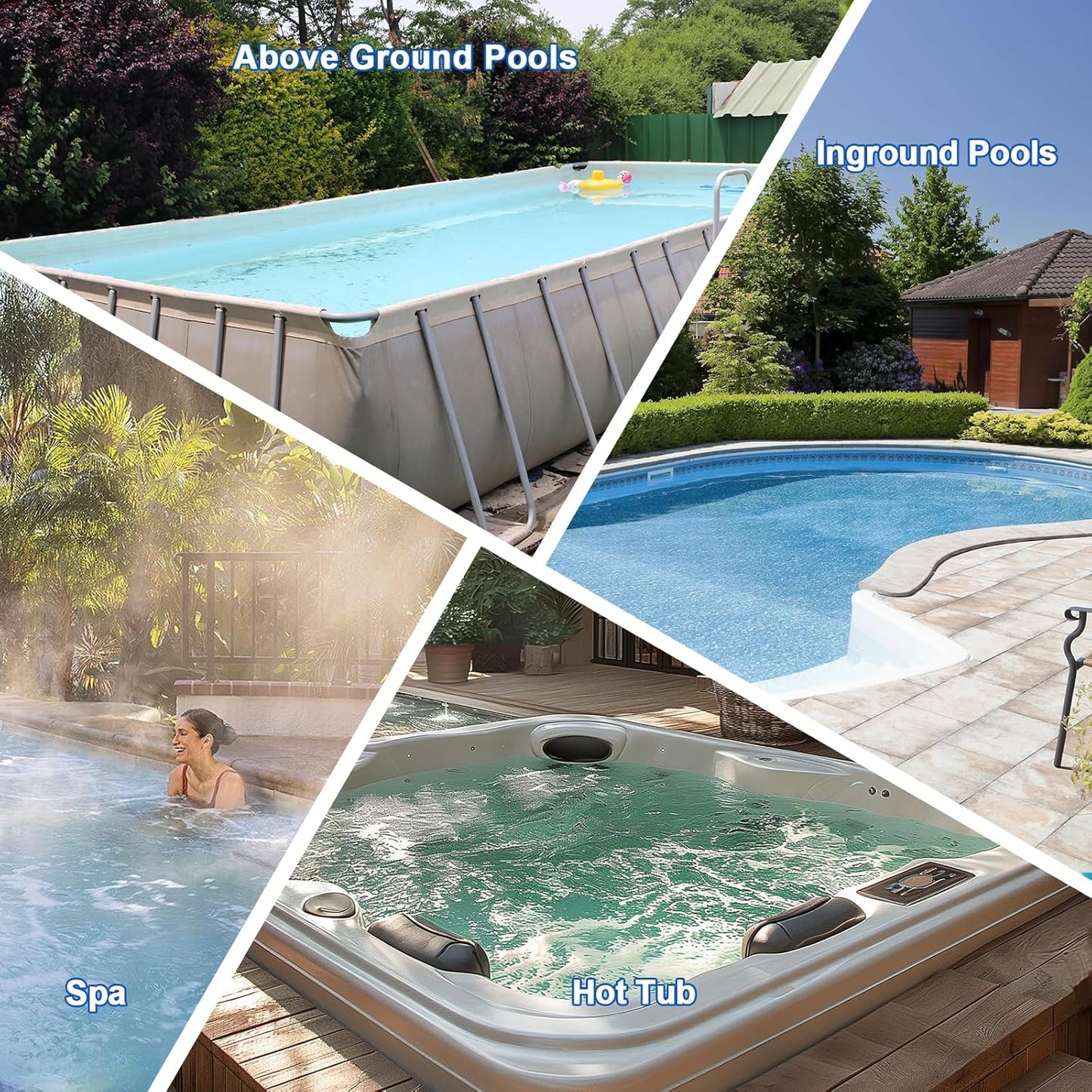 Cordless Handheld Pool Vacuum for Above & Inground Pools with Powerful 18 GPM Suction and Rechargeable Battery