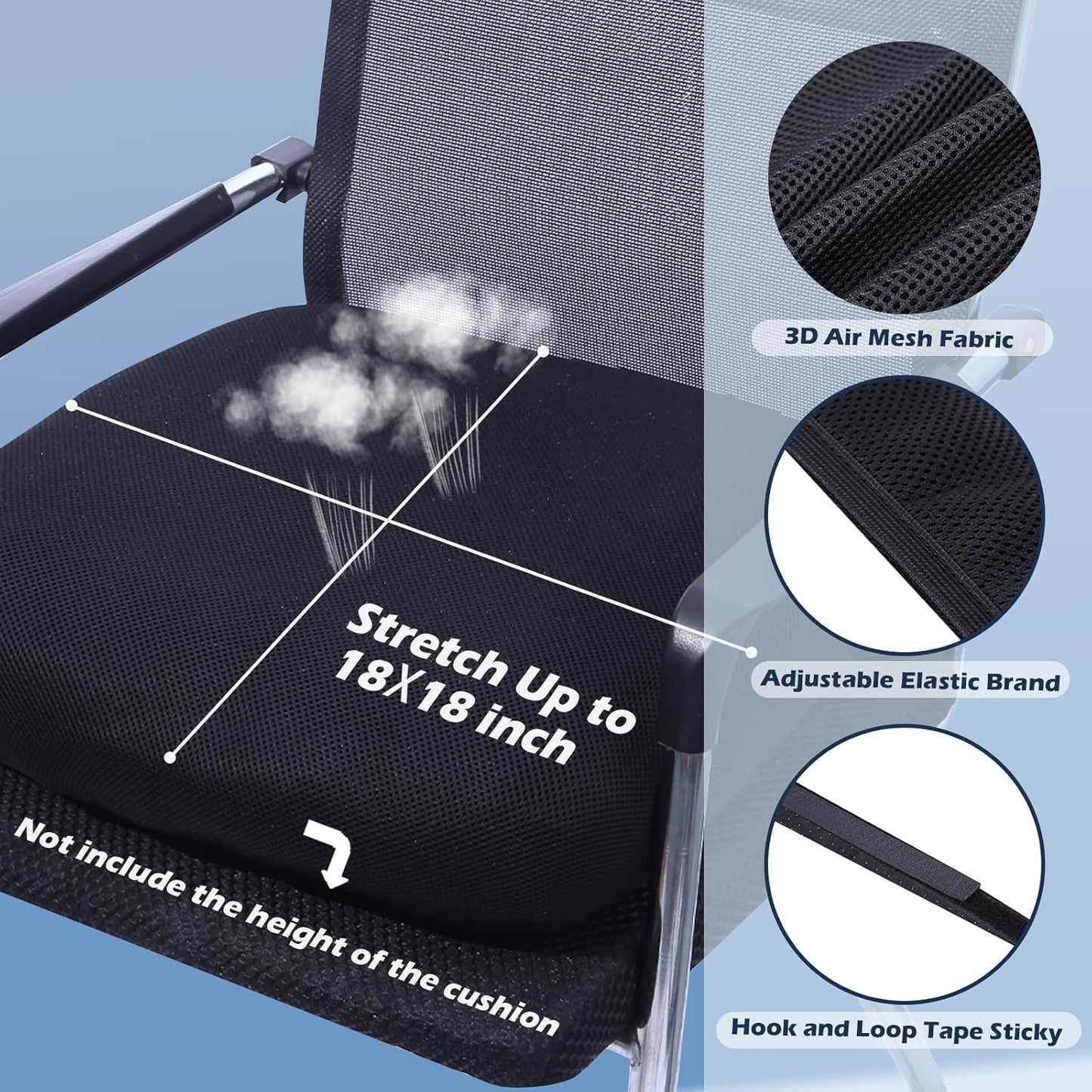Stretch Car Seat and Office Chair Cushion Cover - Universal, Breathable & Protective