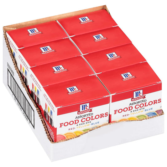 McCormick Assorted Food Colors & Egg Dye for Vibrant Baking & Crafts - 1.5 fl oz, Pack of 8