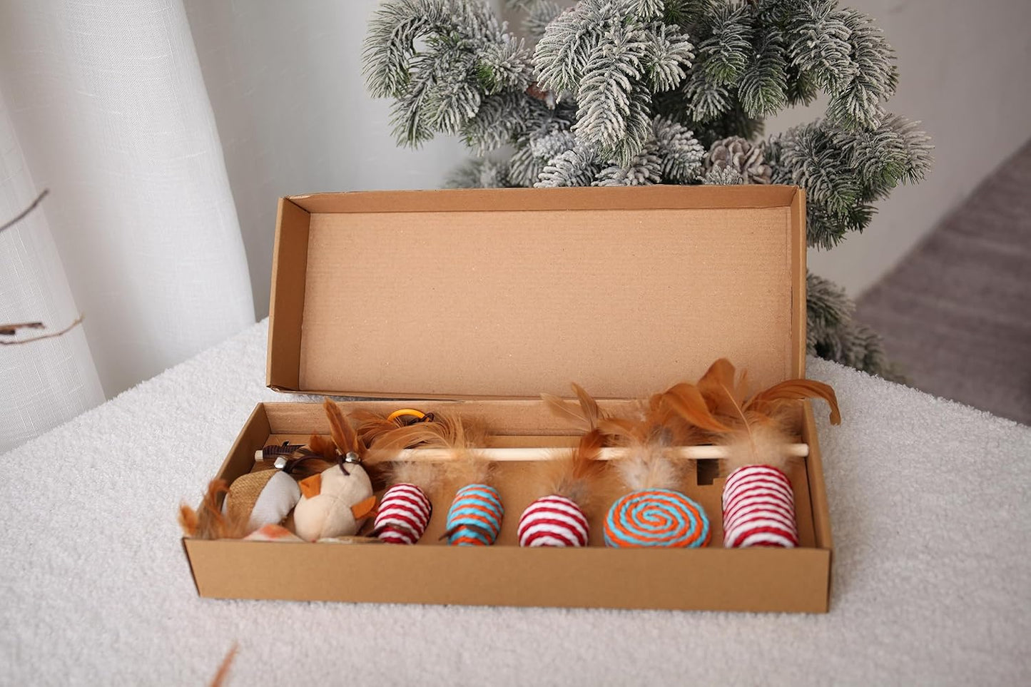 Interactive 7-Piece Cat Toy Set: Engage Your Indoor Cat with Variety