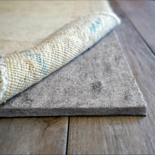Non-Slip Rug Pad 2'x5' - 1/4" Thick Felt + Rubber for Hardwood Floors