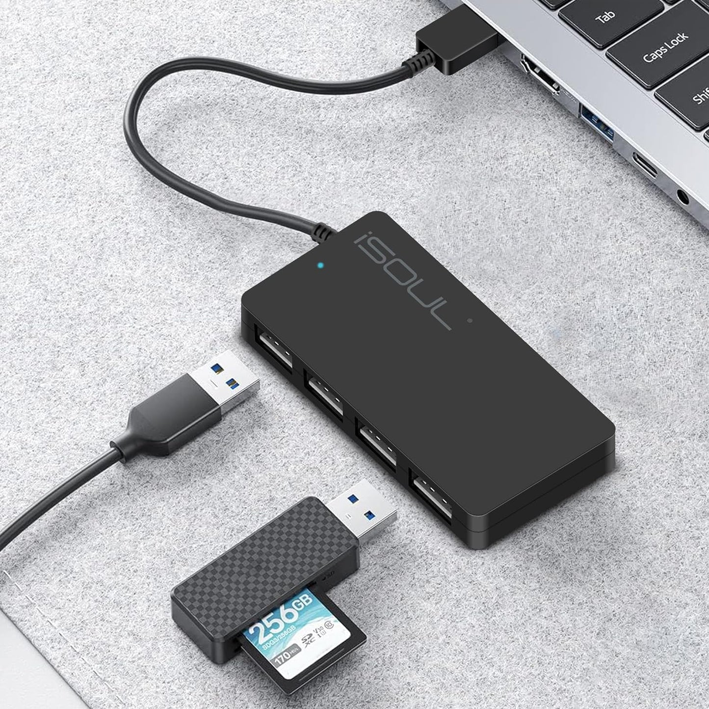 Maximize Your USB Connectivity: 4-Port USB 2.0 Hub for PCs and Gaming Consoles