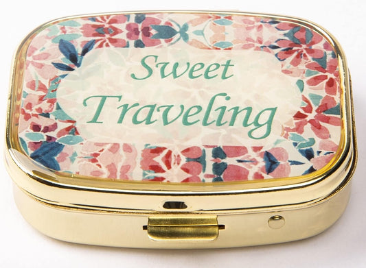 Travel-Friendly Metal Pill Organizer for Medications and Supplements - Compact and Secure Storage Solution