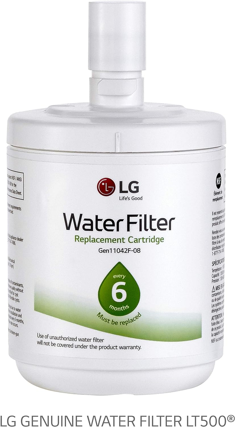 LG LT500P3 Refrigerator Water Filter 3-Pack, NSF Certified for Cleaner, Fresher Tasting Water