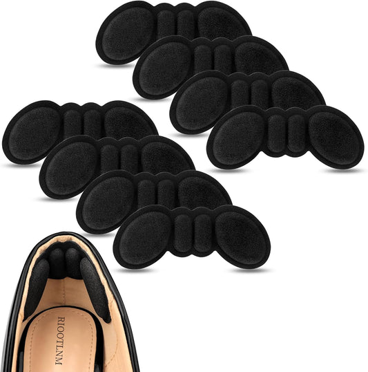 4 Pairs Black Heel Pads for Shoes - Prevent Blisters & Enhance Fit