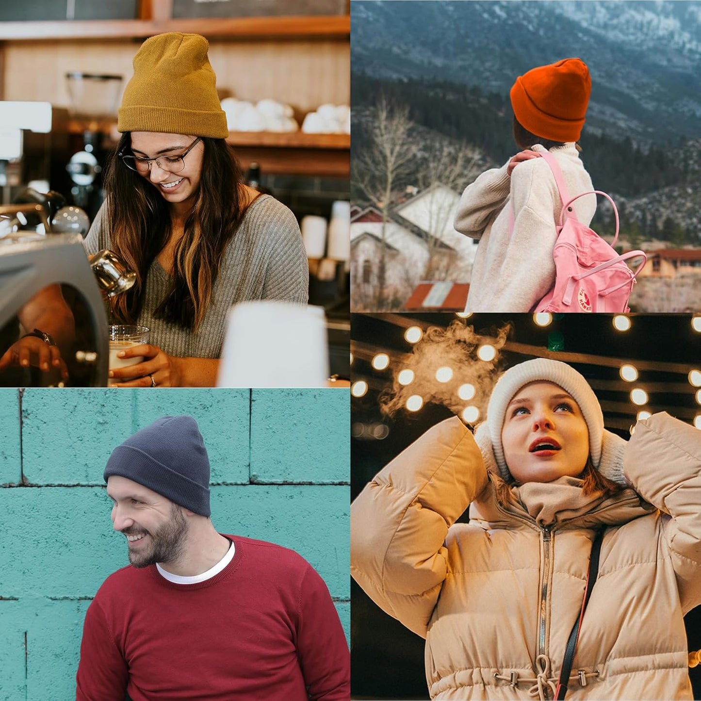 Stay Cozy & Stylish with Our Unisex Navy Blue Knit Cuffed Winter Beanie Hats