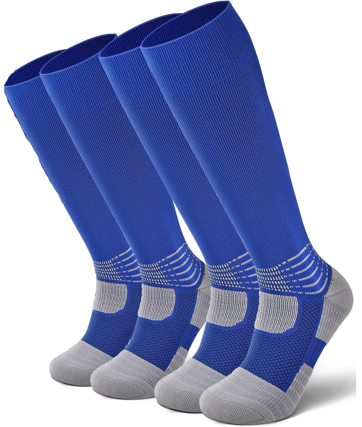 Boost Your Game: 2 Pairs Compressive XXL Soccer Socks with Coolmax Moisture Control and Ankle Support