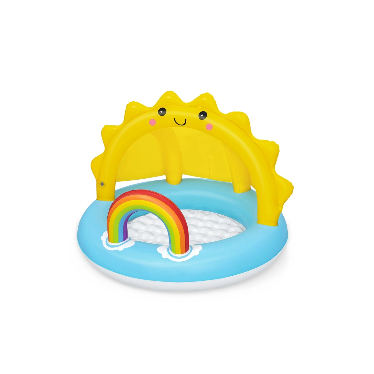 Explore Outdoor Fun with Sun Shaded Round Inflatable Baby Pool, 39" x 29", UV Careful™ Protection for Ages 2+