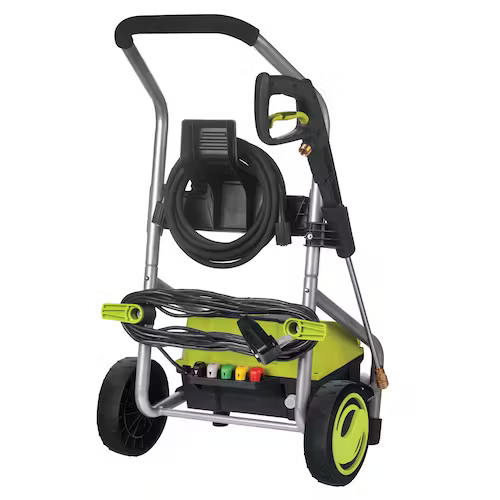 Sun Joe SPX4001 Electric Pressure Washer, 14.5-Amp, Versatile Cleaning with Pressure Select, Efficient 54.1 fl oz Detergent Tank, High Pressure Hose Reel Included