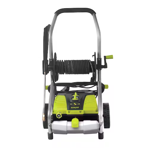 Sun Joe SPX4001 Electric Pressure Washer, 14.5-Amp, Versatile Cleaning with Pressure Select, Efficient 54.1 fl oz Detergent Tank, High Pressure Hose Reel Included
