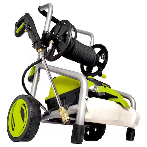 Sun Joe SPX4001 Electric Pressure Washer, 14.5-Amp, Versatile Cleaning with Pressure Select, Efficient 54.1 fl oz Detergent Tank, High Pressure Hose Reel Included