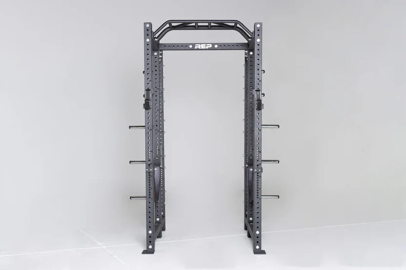 Maximize Power Rack Stability with REP Logo Plate Crossmember 4000 Series