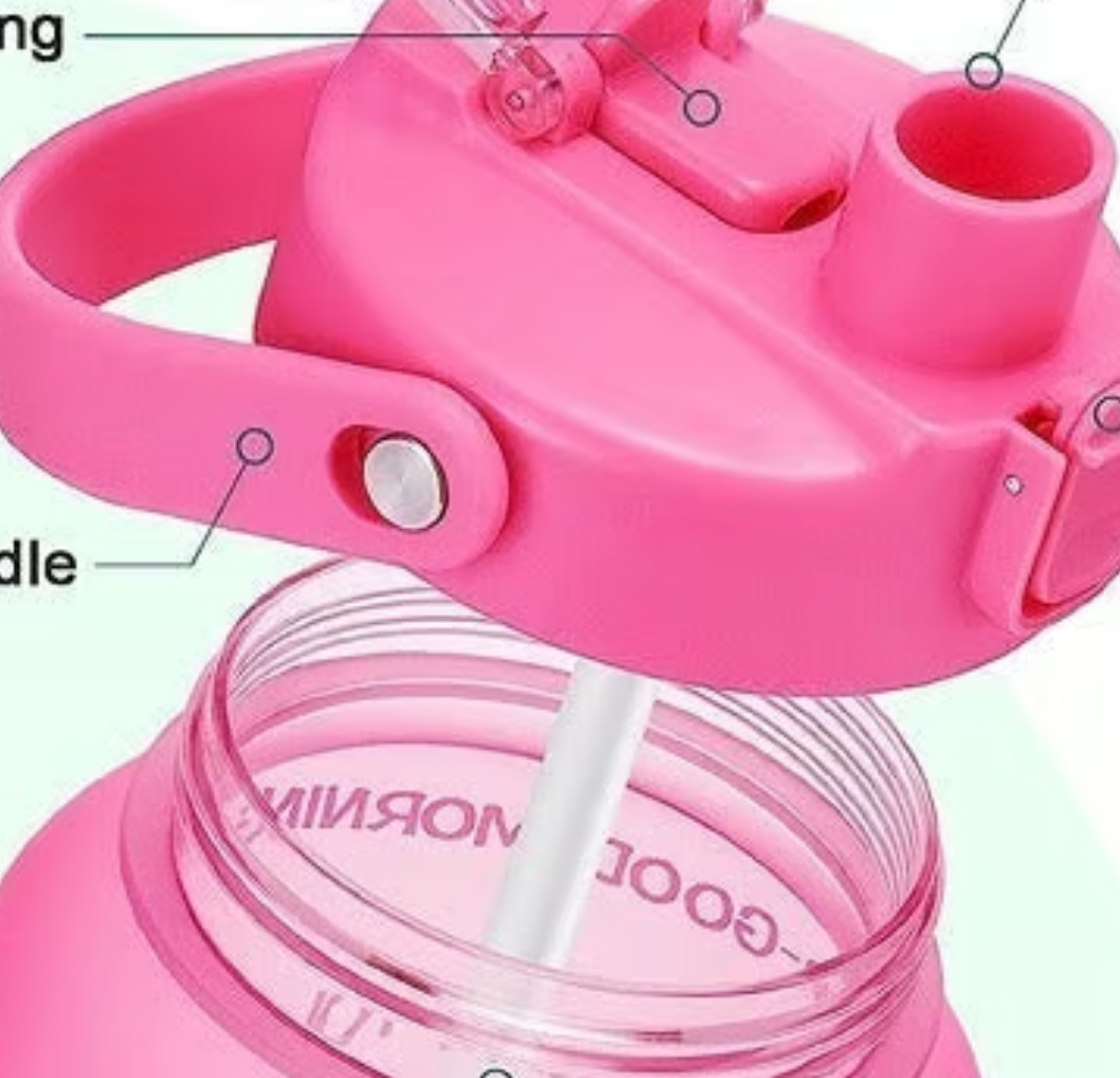 Stay Hydrated with Our 64 oz Motivational Water Bottle with Time Markers for Fitness and Outdoors