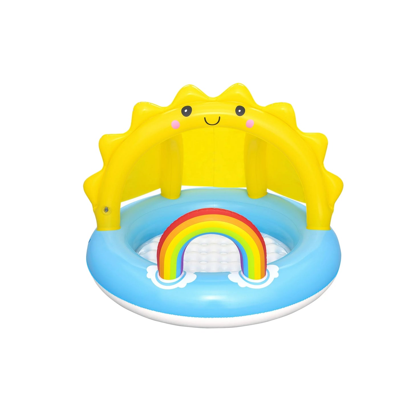 Explore Outdoor Fun with Sun Shaded Round Inflatable Baby Pool, 39" x 29", UV Careful™ Protection for Ages 2+