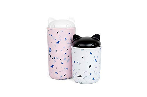 2pk Kitty Cat Coffee/Food/Pantry/Kitchen Canisters/Containers Set