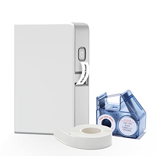 Professional Color Label Maker B18 with Tape, 0.6 Inch Portable Bluetooth Thermal Transfer Printer, for iOS/Andriod App, Fadeless Labels for Reliable Application