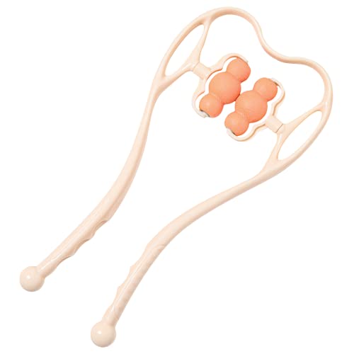 Neck Massager, Rolling and Pressure Point Massage for Pain Relief Deep Tissue Manual Shoulder Massage Tool Suitable for Neck Shoulder Waist Leg and Foot Handheld Relaxer-Orange(6 Massage Roller Ball)