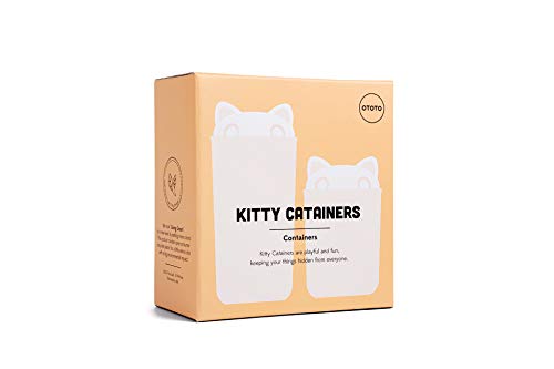 2pk Kitty Cat Coffee/Food/Pantry/Kitchen Canisters/Containers Set