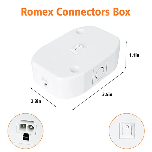 HURYEE Junction Box for Cabinet Lighting 120V Hardwired Function Link