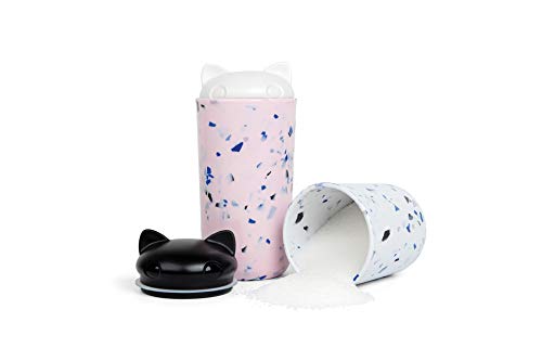 2pk Kitty Cat Coffee/Food/Pantry/Kitchen Canisters/Containers Set