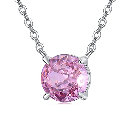 16+2" Oct Birthstone Round Crushed Ice Stone 925 Sterling Silver Choker Necklace