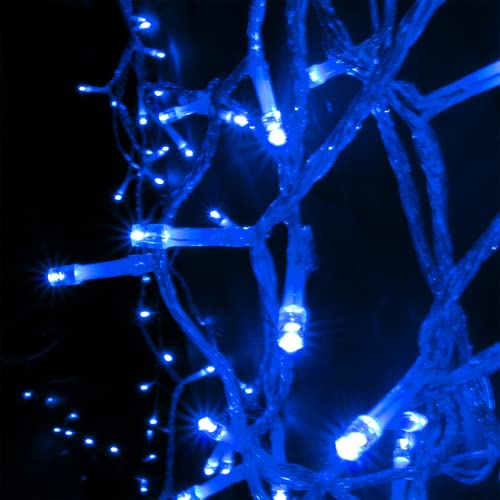 Christmas Decorations Twinkle Lights 39FT with 120LED, Fairy Lights for Bedroom with 8 Dynamic Modes, Waterproof String Lights for Outside,Patio, Garden, Party, Wedding, Christmas and More Blue