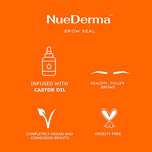 NueDerma - Brow Seal with Castor Oil - Clear Eyebrow Gel, Brow Wax