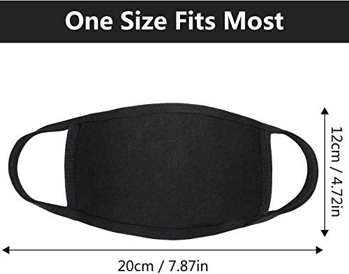 10PC Reusable Cotton Fabric Face Mask Set: Unisex, Fashion-Forward Protective Black Dust Cotton - Soft, Comfortable, Breathable, and Washable for Daily and Outdoor Activities