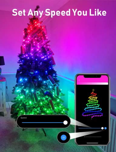 16ft RGB Color Changing Fairy Lights w/ Bluetooth App Control/20 Mode/Music Sync