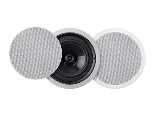 Monoprice Commercial Audio Metro Coax Ceiling Speaker (No Logo) - 8 Inch (Pair) 30W, 70V