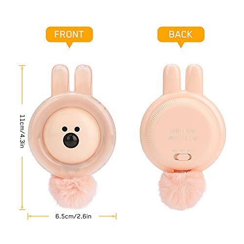 Brynnl Motion Sensor Light, Human Body Induction Lamp, Wireless Bedside Lamp, Rechargeable LED Night Light for Home, Kitchen, Hallway, Closet, Stairs, Bathroom (Pink)