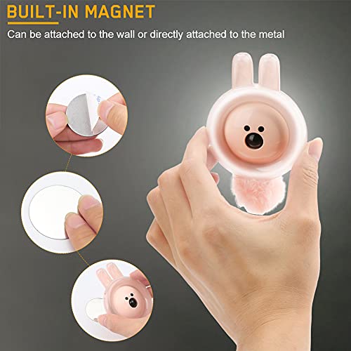 Brynnl Motion Sensor Light, Human Body Induction Lamp, Wireless Bedside Lamp, Rechargeable LED Night Light for Home, Kitchen, Hallway, Closet, Stairs, Bathroom (Pink)