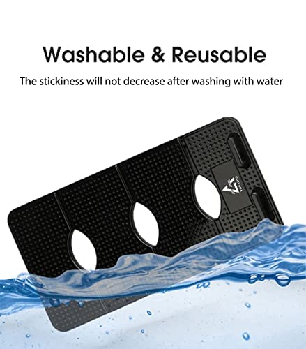 Ultimate Anti-Slip Car Pad: Universal, Reusable Dashboard Mat for Phones, GPS, More | Heat Resistant, Washable, Strong Adhesion, Safe Driving Aid | Also for Office, Kitchen