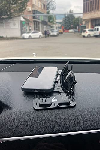 Ultimate Anti-Slip Car Pad: Universal, Reusable Dashboard Mat for Phones, GPS, More | Heat Resistant, Washable, Strong Adhesion, Safe Driving Aid | Also for Office, Kitchen