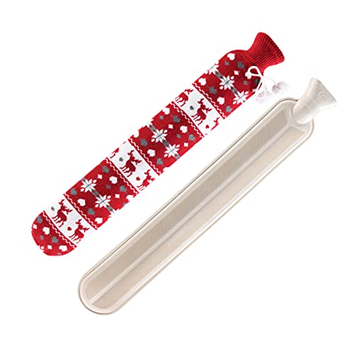 2L Large Natural Rubber Hot Water Bottle - Perfect for Pain Relief and Cozy Nights