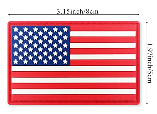 American Flag Patch, US USA Embroidered Tactical Patch with Hook and Loop Backpack hat hat Jacket Pants, Army Uniform Insignia-3x2 inches