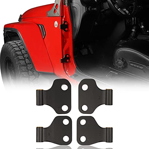 Hooke Road Wrangler Body Door Hinge Set Compatible with Jeep Wrangler JL 2-Door 2018-2023 (Set of 4 Hinges)