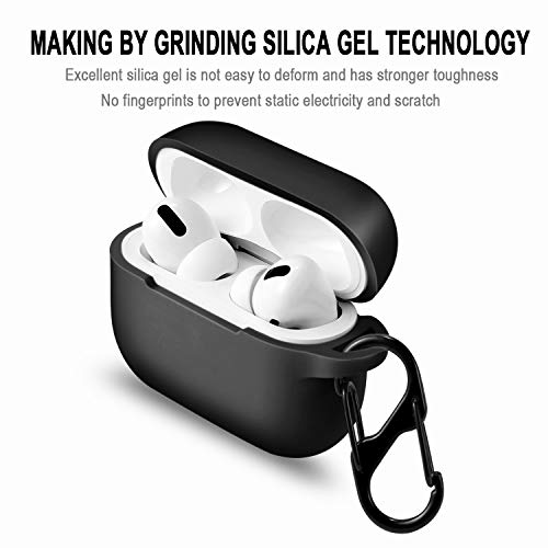LiZHi for Airpods Pro 2nd Generation Case Cover 2022, Soft Silicone Skin Cover Shock-Absorbing Protective Case with Keychain for New Apple Airpods Pro 2 Case