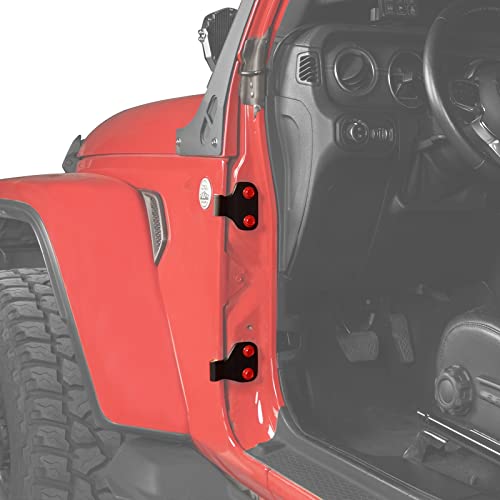 Hooke Road Wrangler Body Door Hinge Set Compatible with Jeep Wrangler JL 2-Door 2018-2023 (Set of 4 Hinges)