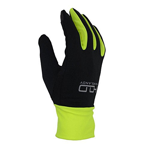 Running Gloves Men Touchscreen Winter Lightweight Liner Gloves with Palm Key Pocket for Outdoor Cycling Jogging Yellow (Large)