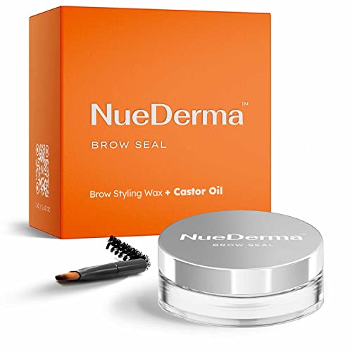 NueDerma - Brow Seal with Castor Oil - Clear Eyebrow Gel, Brow Wax