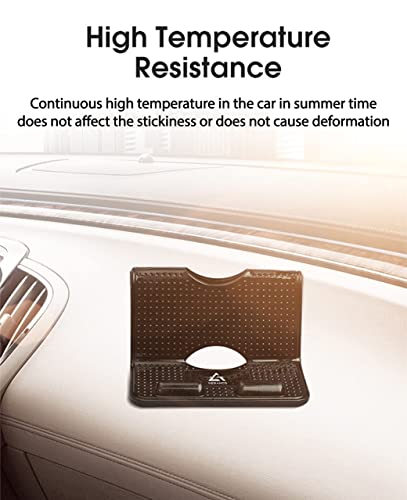 Ultimate Anti-Slip Car Pad: Universal, Reusable Dashboard Mat for Phones, GPS, More | Heat Resistant, Washable, Strong Adhesion, Safe Driving Aid | Also for Office, Kitchen